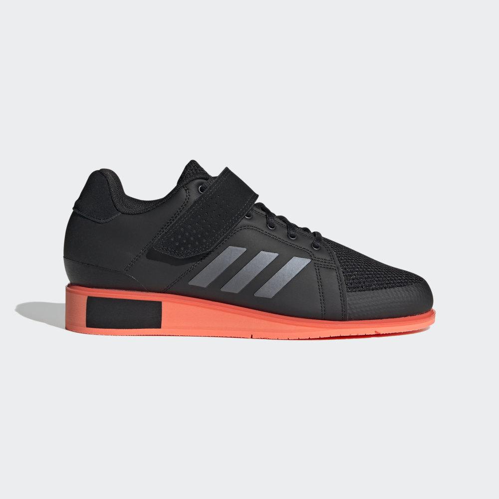 Adidas Men's Power Perfect 3 Weightlifting Shoes Black/Metal/Coral Ireland EF2985